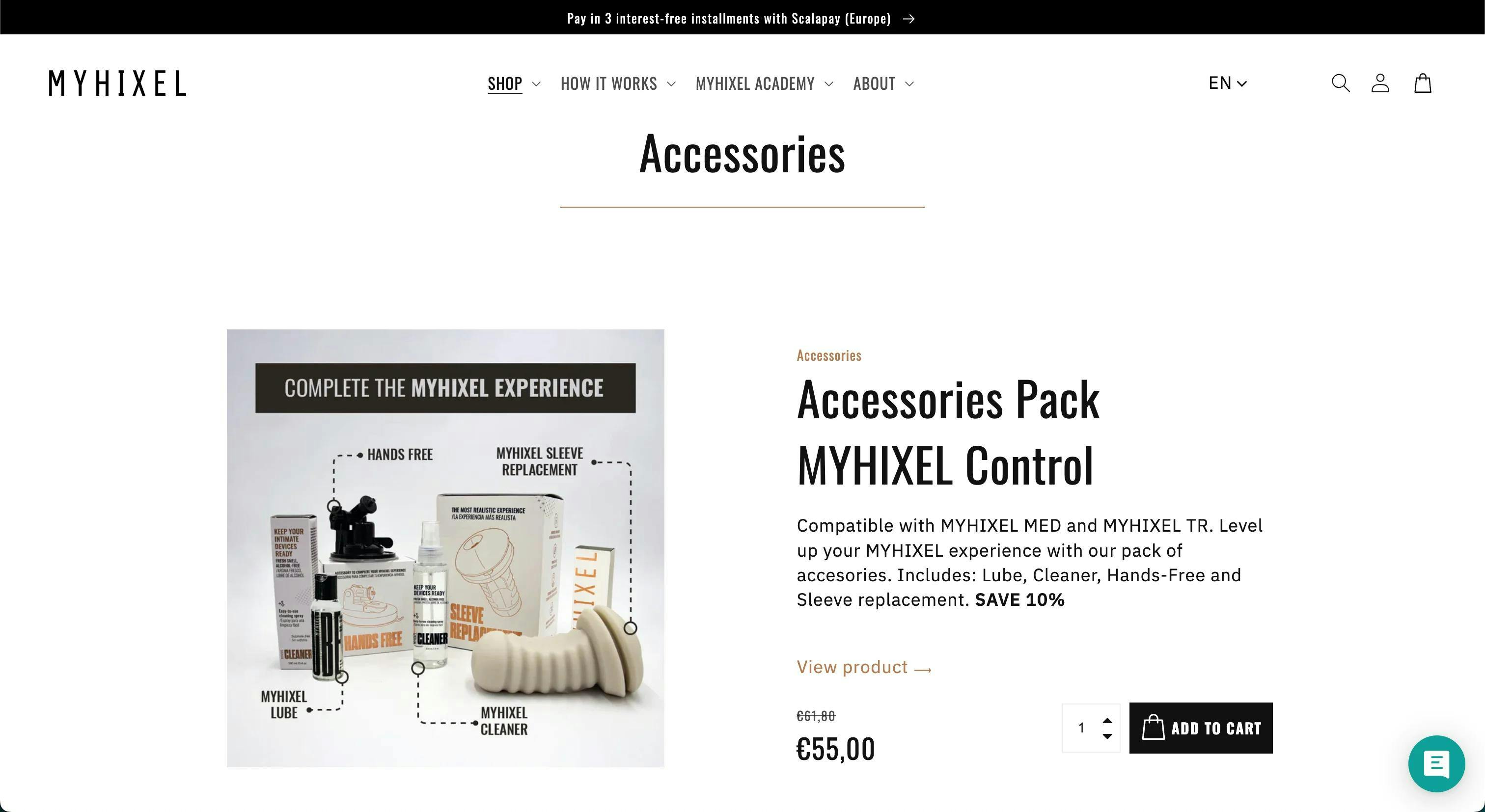 Página de colección para Myhixel en Shopify Plus - Fantasticfy
