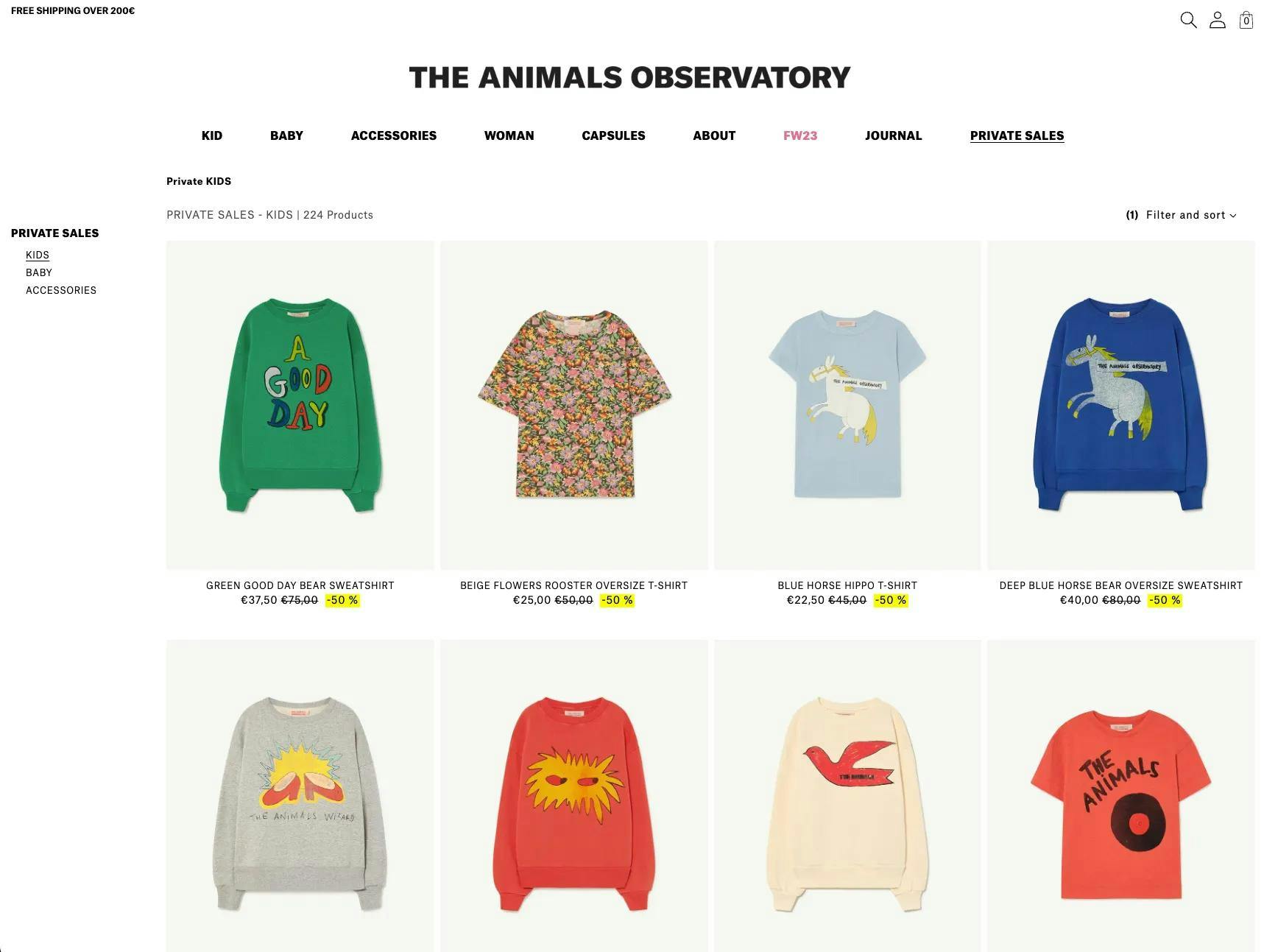 Private sales in Shopify Plus - The Animals Observatory